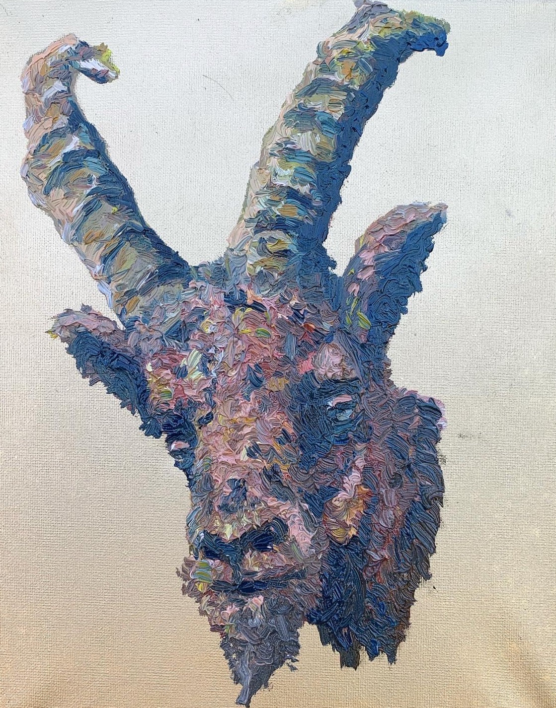 Pintura óleo y spray Regalo entregado I de elpandinos sobre tela 21×30 cm, vendida